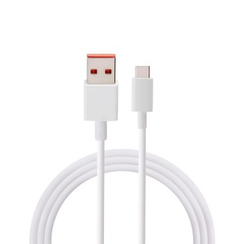 Xiaomi 6A 120W кабел от USB-A към USB-C бял