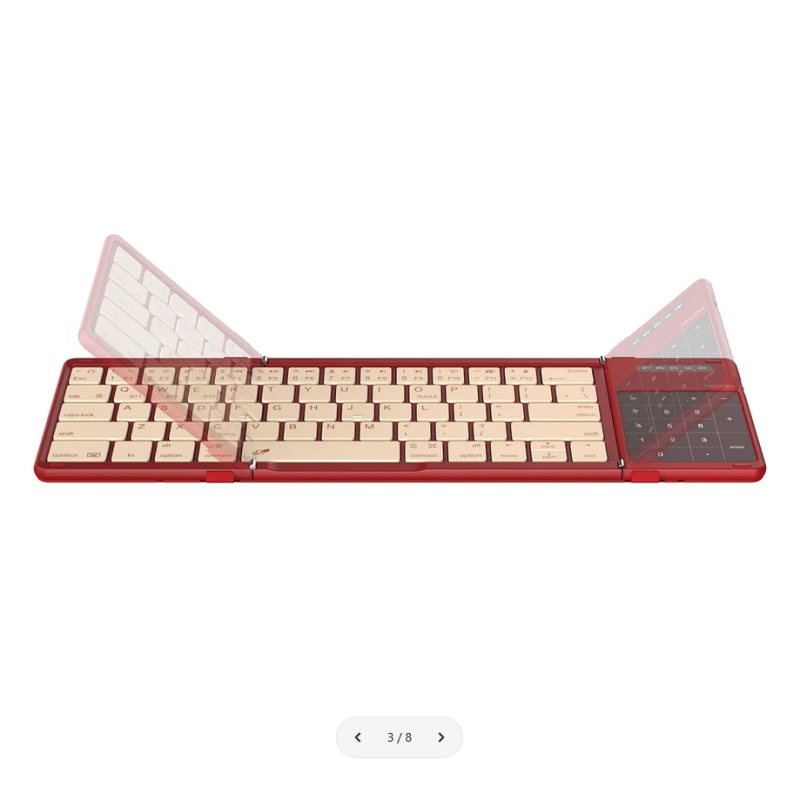 Bluetooth сгъваема клавиатура с тъчпад Nillkin Cube Pocket Red