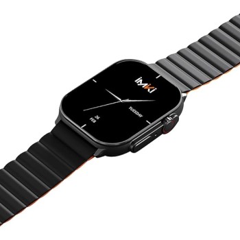 Силиконова каишка 22мм. с магнитно закопчаване Black - Orange
