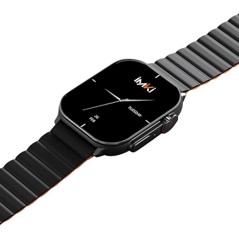 Силиконова каишка 22мм. с магнитно закопчаване Black - Orange