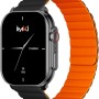 Силиконова каишка 22мм. с магнитно закопчаване Black - Orange