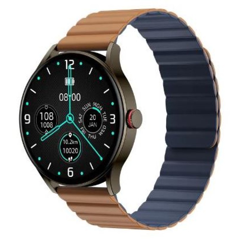 Силиконова каишка 22мм. с магнитно закопчаване Brown-Blue