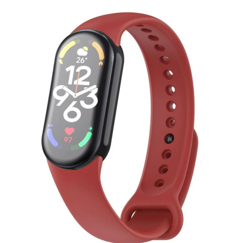 Xiaomi Smart Band 8 / 9 силиконова каишка керемидено червена Xiaomi Smart Band 8 / 9 силиконова каишка керемидено червена