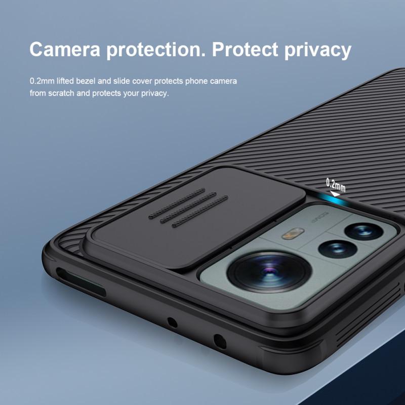 Mi 12 Pro твърд гръб със защита на камерата Nillkin черен Mi 12 Pro твърд гръб със защита на камерата Nillkin черен