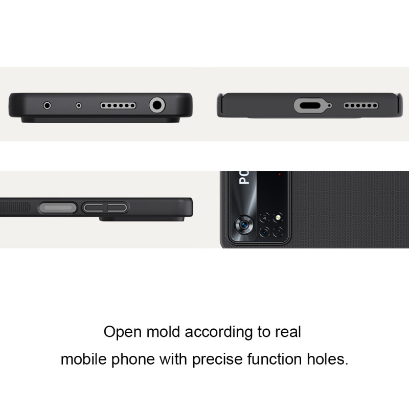 Poco X4 Pro 5G калъф твърд гръб Nillkin черен Poco X4 Pro 5G калъф твърд гръб Nillkin черен