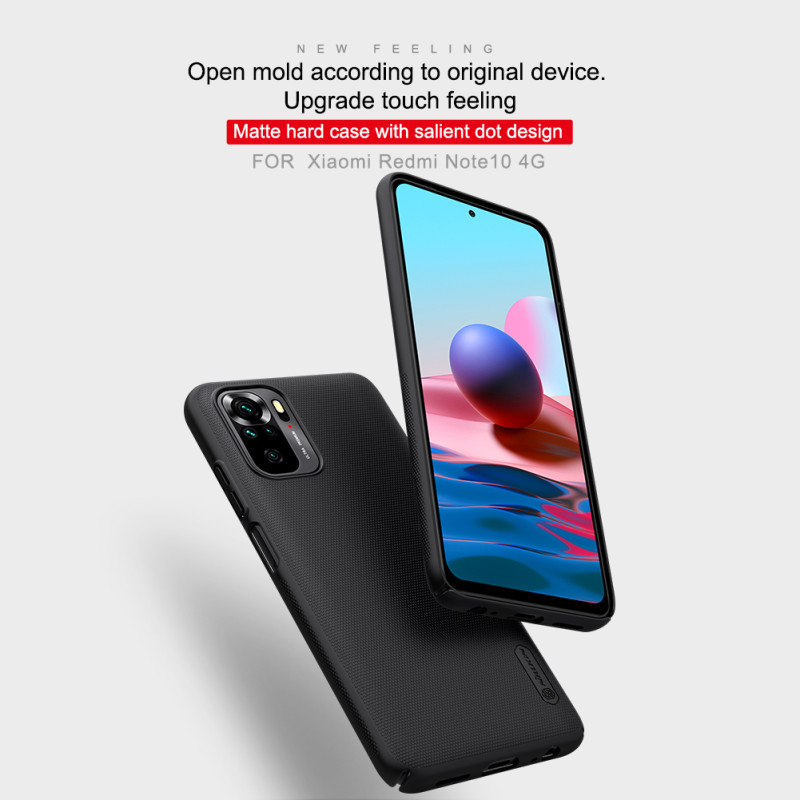 Redmi Note 10 / 10S калъф твърд гръб Nillkin черен Redmi Note 10 / 10S калъф твърд гръб Nillkin черен