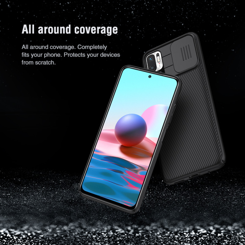 Redmi Note 10 5G / Poco M3 Pro 5G твърд гръб със защита на камерата Nillkin черен Redmi Note 10 5G / Poco M3 Pro 5G твърд гръб със защита на камерата Nillkin черен