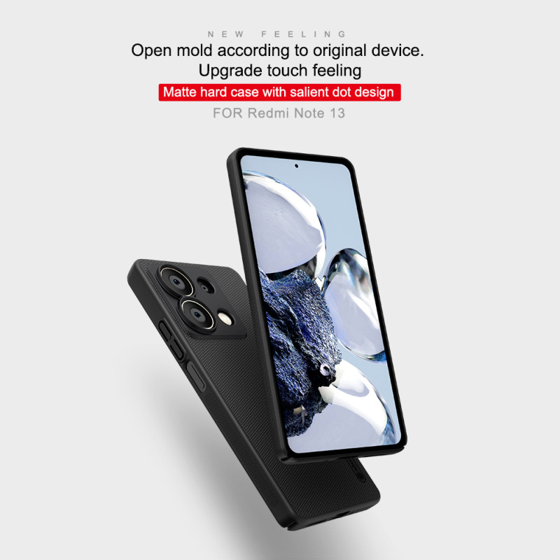 Redmi Note 13 5G калъф твърд гръб Nillkin черен Redmi Note 13 5G калъф твърд гръб Nillkin черен