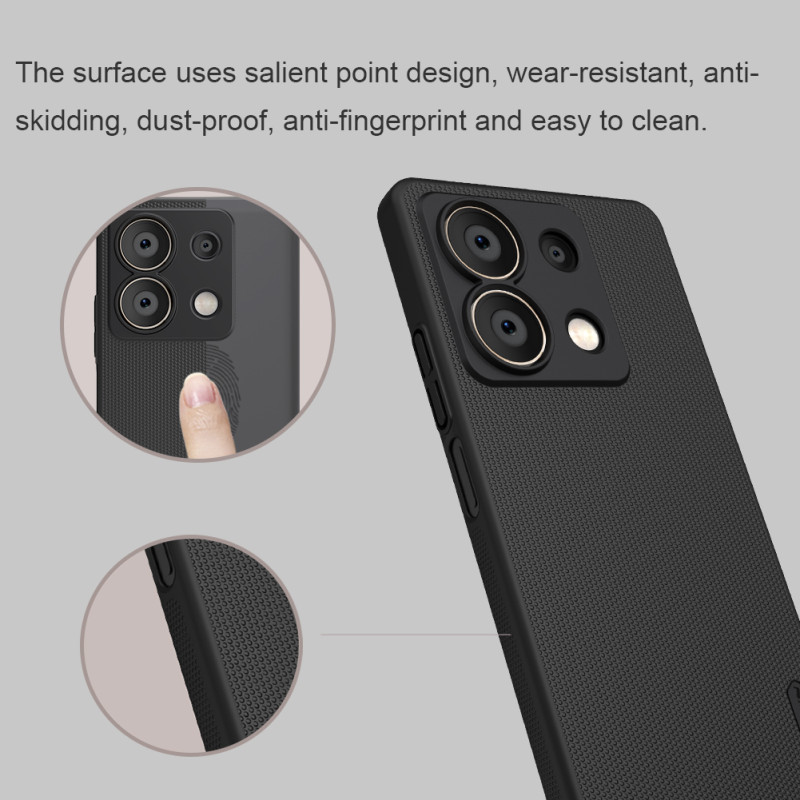 Redmi Note 13 5G калъф твърд гръб Nillkin черен Redmi Note 13 5G калъф твърд гръб Nillkin черен