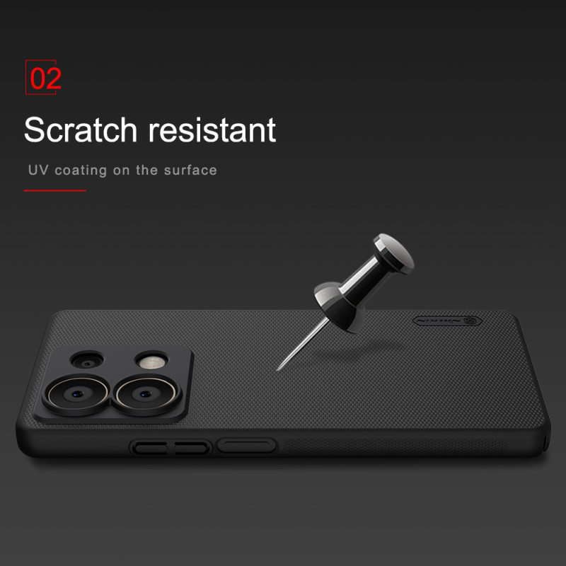 Redmi Note 13 5G калъф твърд гръб Nillkin черен Redmi Note 13 5G калъф твърд гръб Nillkin черен