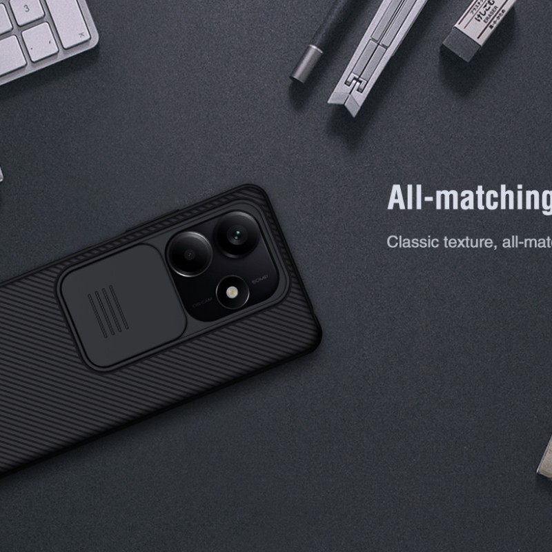 Redmi Note 14 5G твърд гръб със защита на камерата Nillkin черен