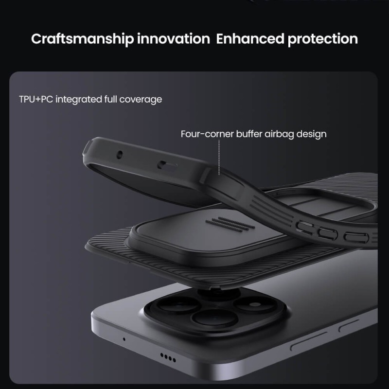 Redmi Note 15 Pro 5G твърд гръб със защита на камерата Nillkin черен