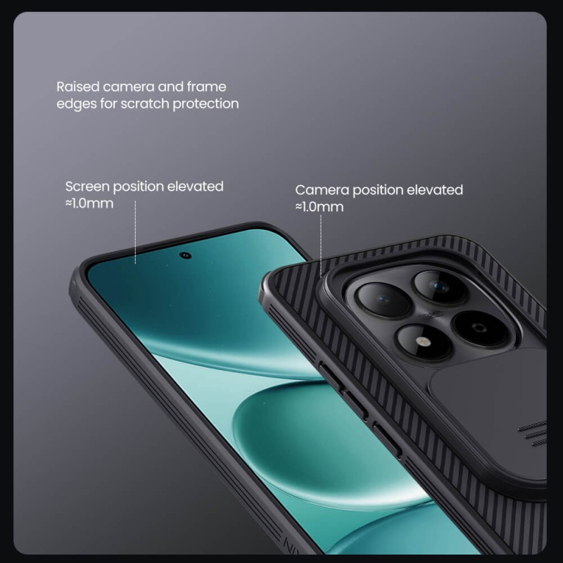 Redmi Note 15 Pro 5G твърд гръб със защита на камерата Nillkin черен