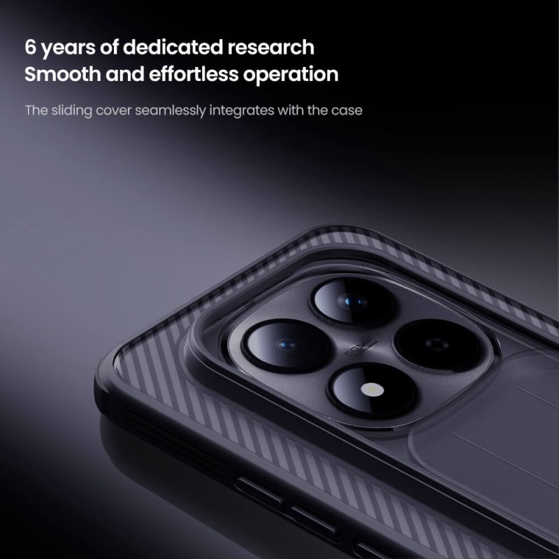 Redmi Note 15 Pro 5G твърд гръб със защита на камерата Nillkin прозрачно черен