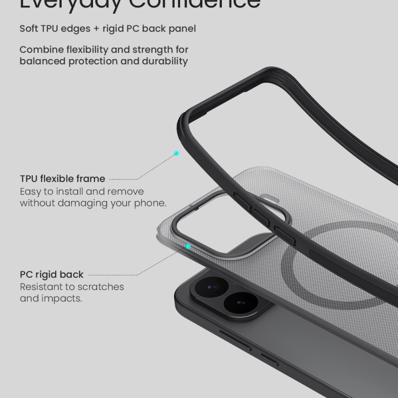 Xiaomi 17T Pro магнитен калъф твърд гръб Nillkin черен