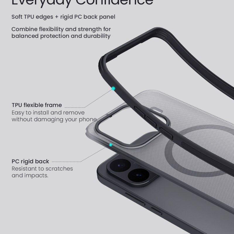 Xiaomi 17T магнитен калъф твърд гръб Nillkin черен