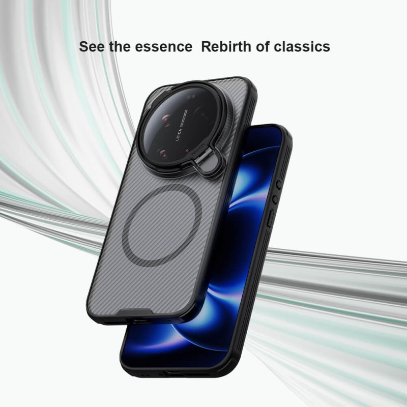 Xiaomi 17 Ultra твърд гръб със защита на камерата Nillkin черен