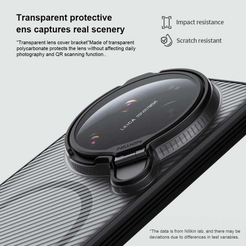 Xiaomi 17 Ultra твърд гръб със защита на камерата Nillkin черен