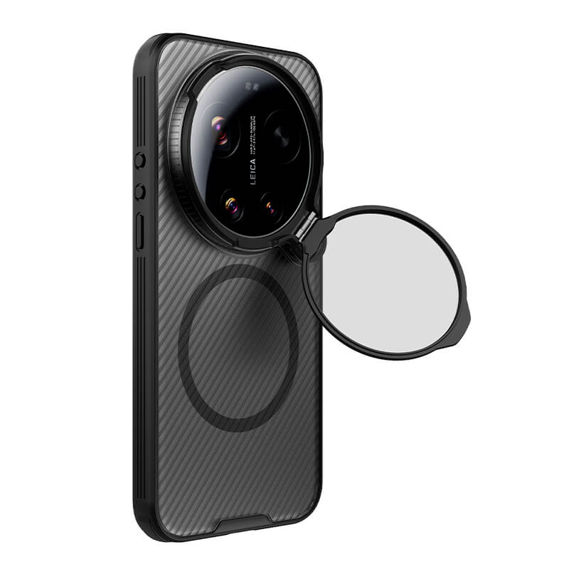 Xiaomi 17 Ultra твърд гръб със защита на камерата Nillkin прозрачно черен
