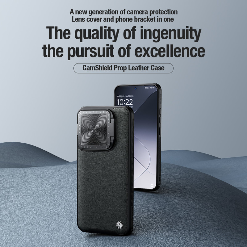 Xiaomi 14 Pro магнитен кожен калъф със защита на камерата черен Xiaomi 14 Pro магнитен кожен калъф със защита на камерата черен