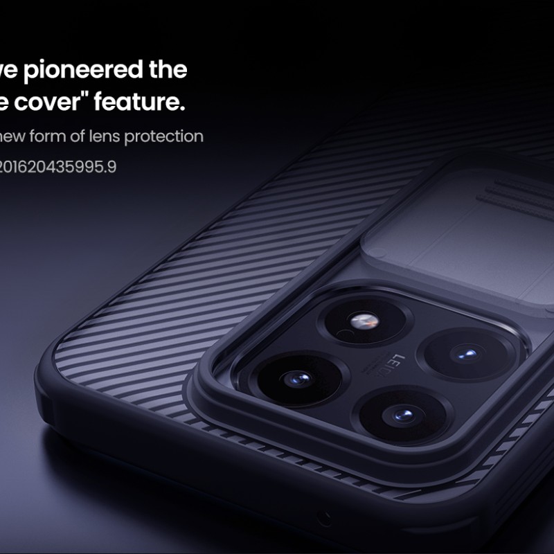 Xiaomi 15T твърд гръб със защита на камерата Nillkin прозрачно черен
