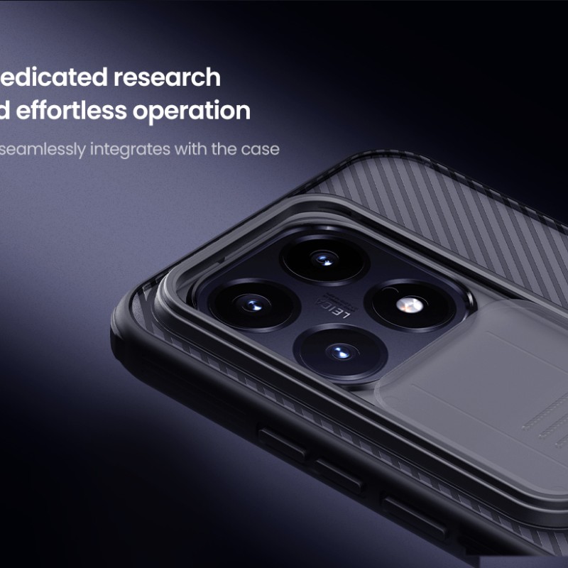 Xiaomi 15T твърд гръб със защита на камерата Nillkin прозрачно черен