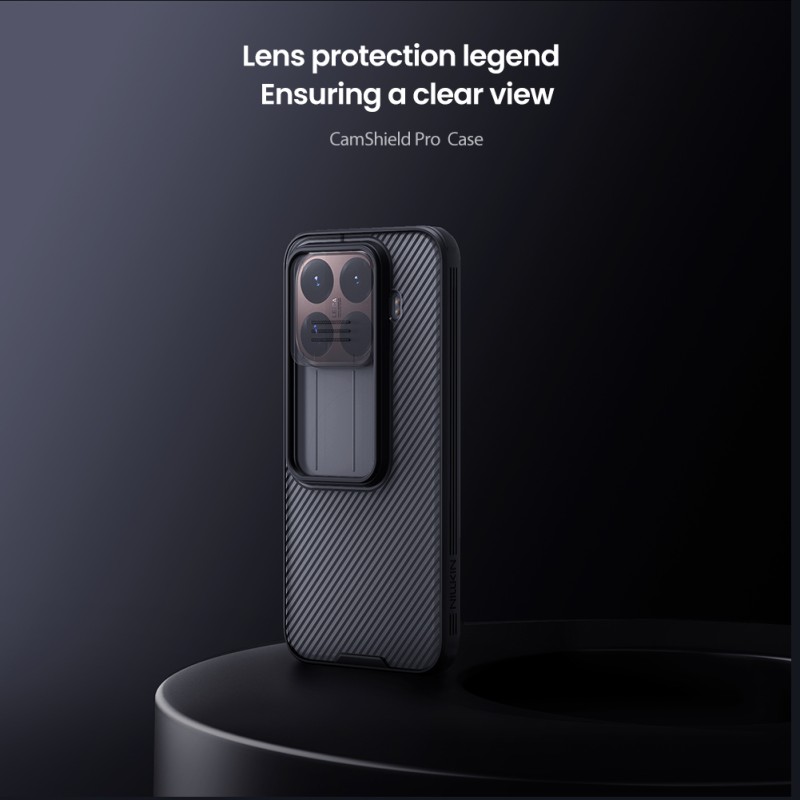 Xiaomi 15T Pro твърд гръб със защита на камерата Nillkin прозрачно черен