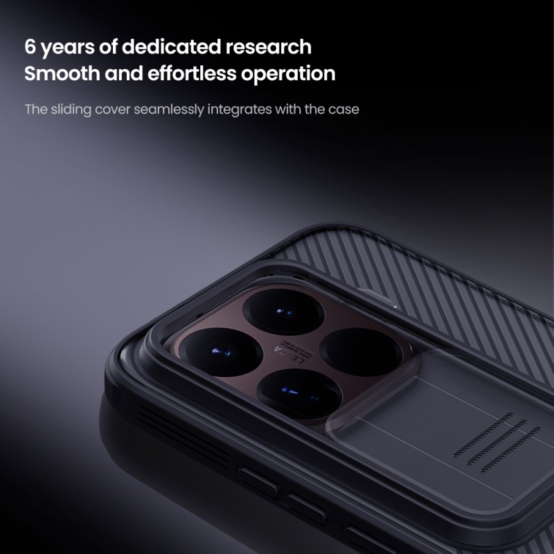 Xiaomi 15T Pro твърд гръб със защита на камерата Nillkin прозрачно черен