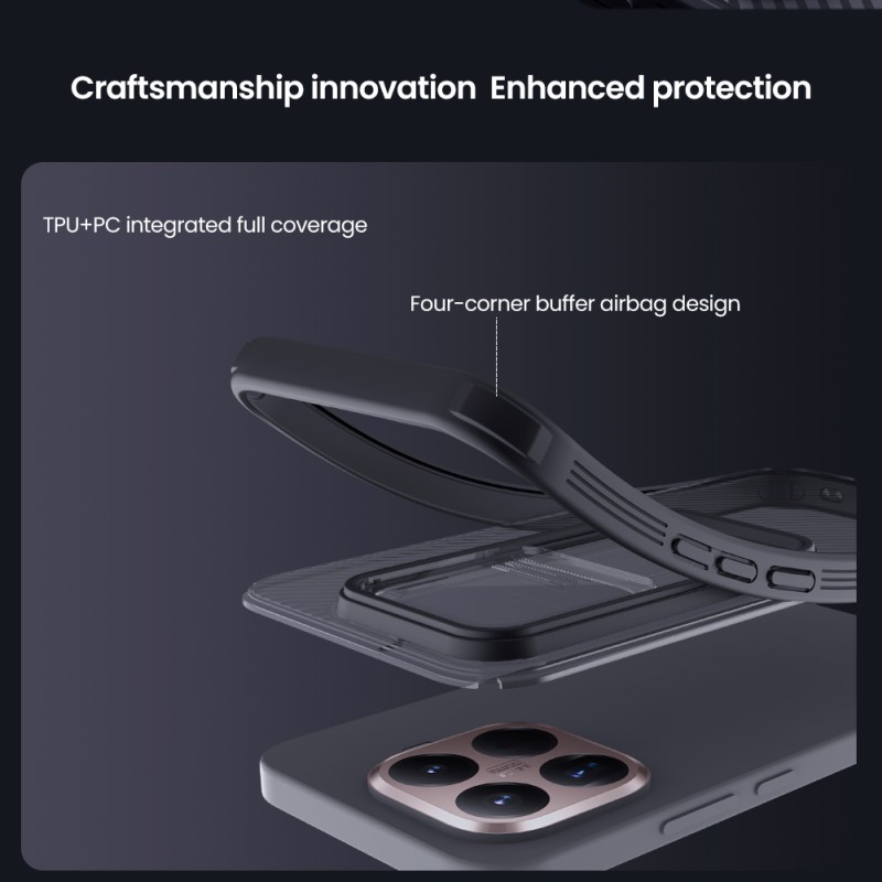 Xiaomi 15T Pro твърд гръб със защита на камерата Nillkin прозрачно черен