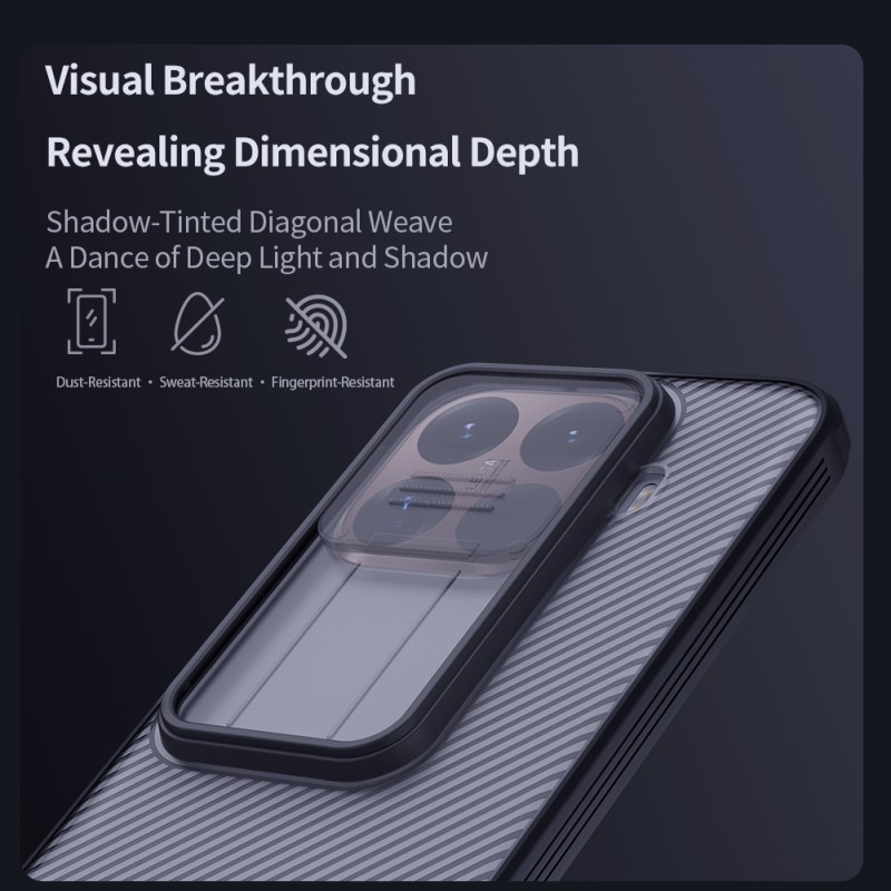 Xiaomi 15T Pro твърд гръб със защита на камерата Nillkin прозрачно черен