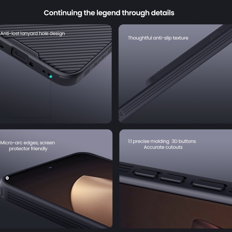 Xiaomi 15T Pro твърд гръб със защита на камерата Nillkin черен