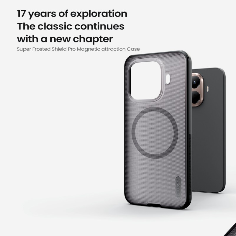 Xiaomi 15T Pro магнитен калъф твърд гръб Nillkin прозрачно черен