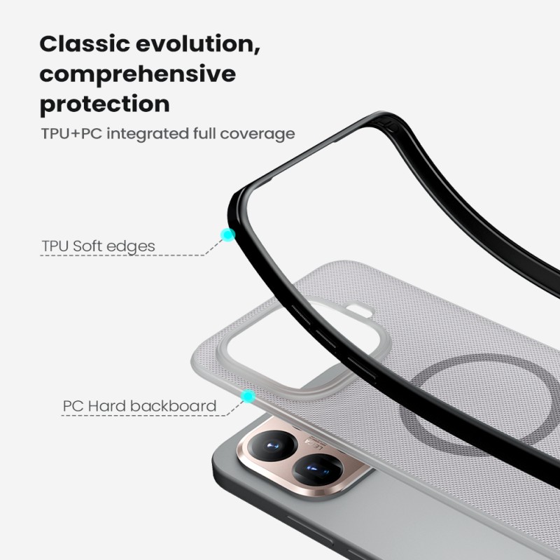 Xiaomi 15T Pro магнитен калъф твърд гръб Nillkin прозрачно черен