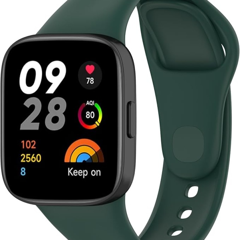 Redmi Watch 3 силиконова каишка тъмно зелена