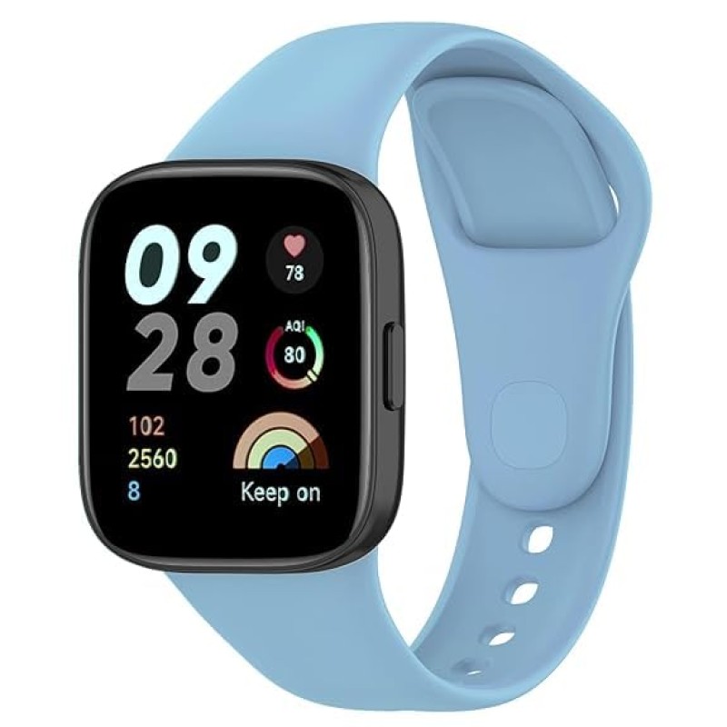 Redmi Watch 3 силиконова каишка светло синя