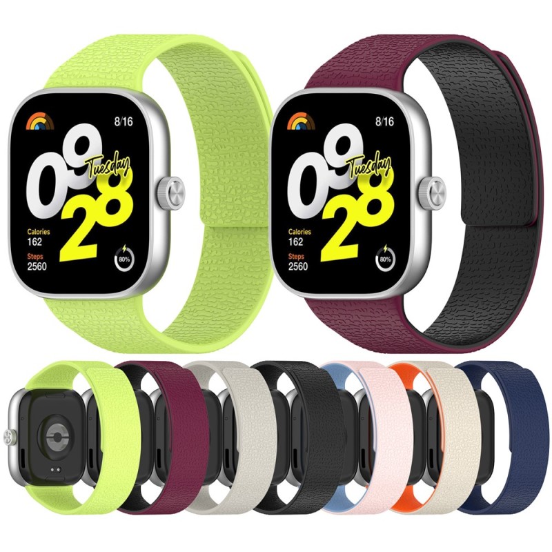 Xiaomi Smart Band 8/9 Pro / Redmi Watch 4/5/6 Силиконова каишка с магнитно закопчаване Starlight Orange