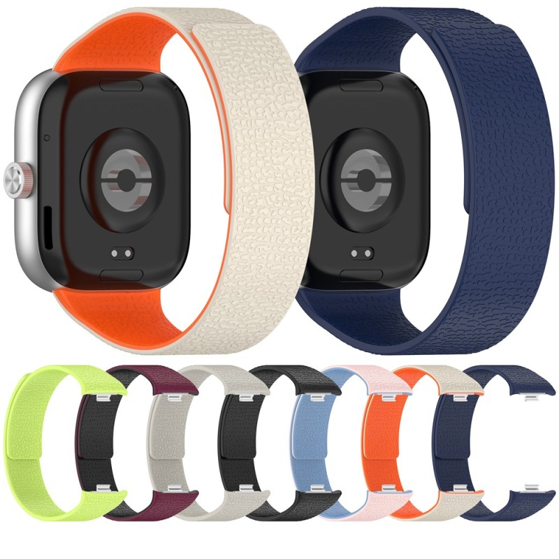 Xiaomi Smart Band 8/9 Pro / Redmi Watch 4/5/6 Силиконова каишка с магнитно закопчаване Starlight Orange