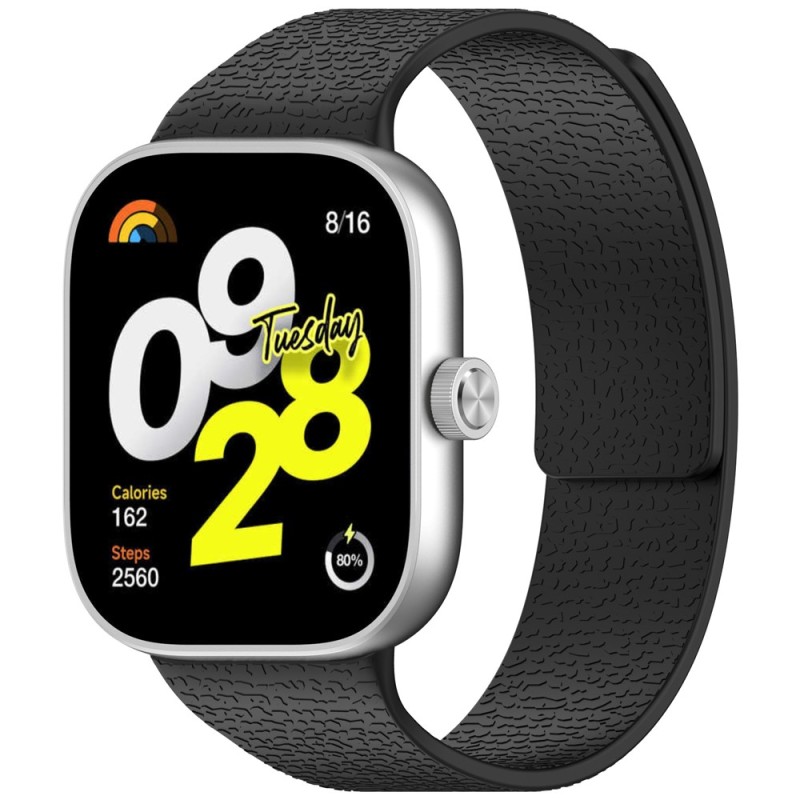 Xiaomi Smart Band 8/9 Pro / Redmi Watch 4/5/6 Силиконова каишка с магнитно закопчаване Black