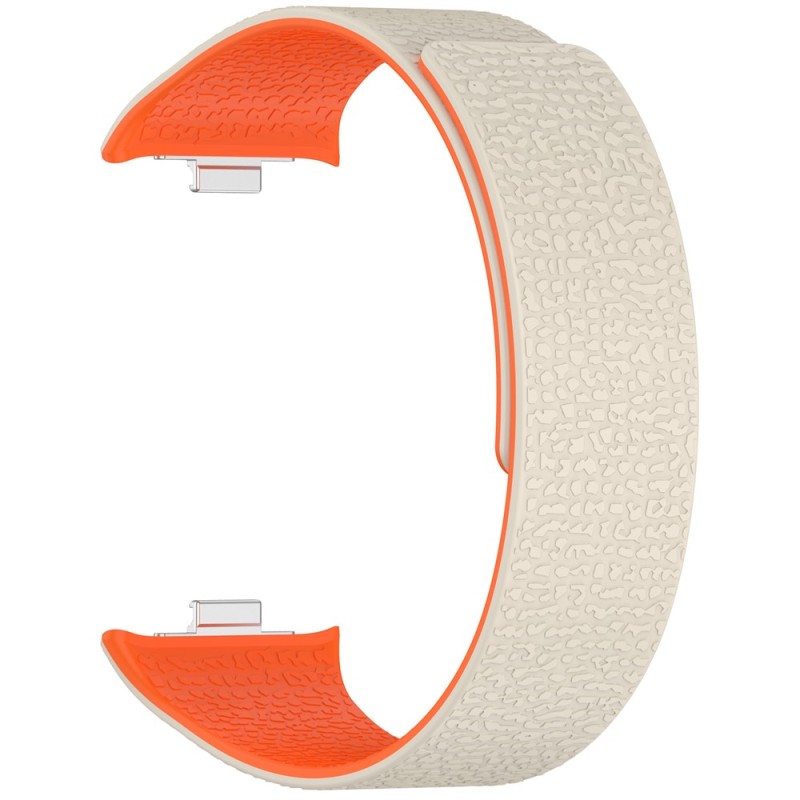 Xiaomi Smart Band 8/9 Pro / Redmi Watch 4/5/6 Силиконова каишка с магнитно закопчаване Starlight Orange