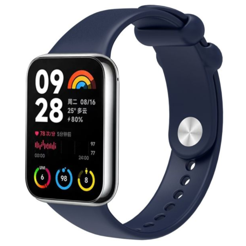 Xiaomi Smart Band 8 Pro / Redmi Watch 4 силиконова каишка тъмно синя Xiaomi Smart Band 8 Pro / Redmi Watch 4 силиконова каишка тъмно синя